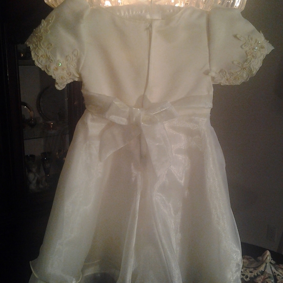 NEW LLC LITTLE GIRLS EGGSHELL DRESS SEED BEADED 3T - Picture 6 of 7